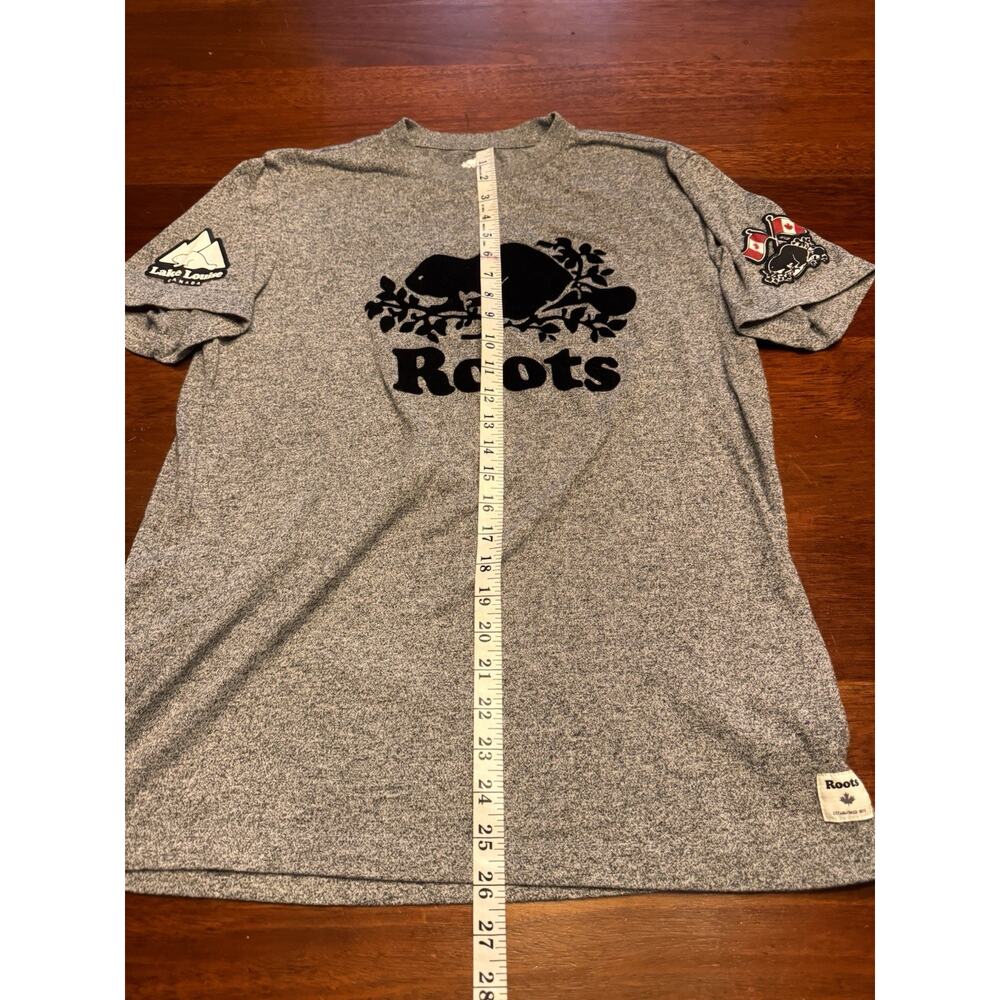 Medium Roots Of Canada T Shirt Logo Gray Lake Lanier - Picture 7 of 9